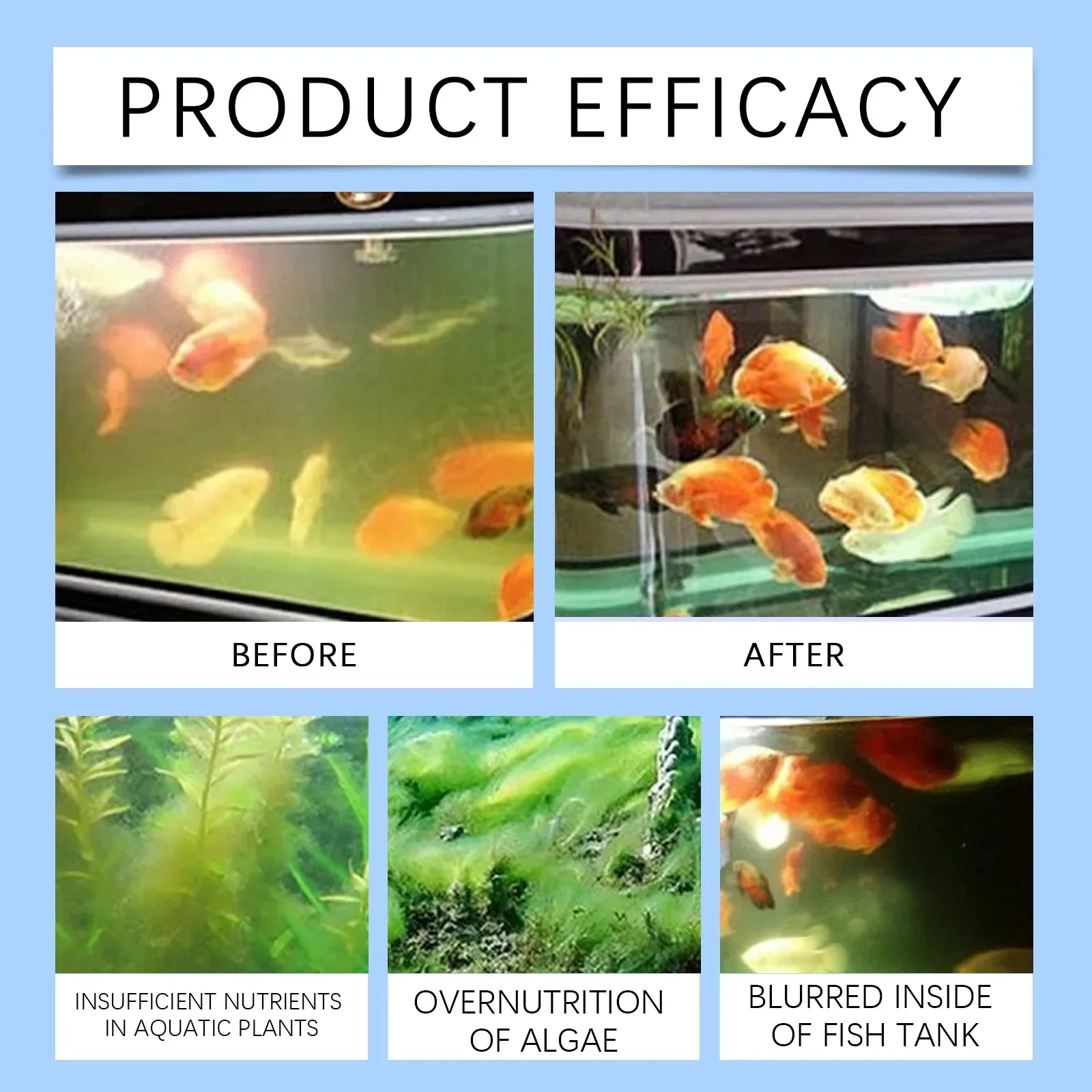 Algae Removal Powder Fish Tank Cleaning Moss Removal Algae Water Purification Does Not Hurt Fish Moss Agent