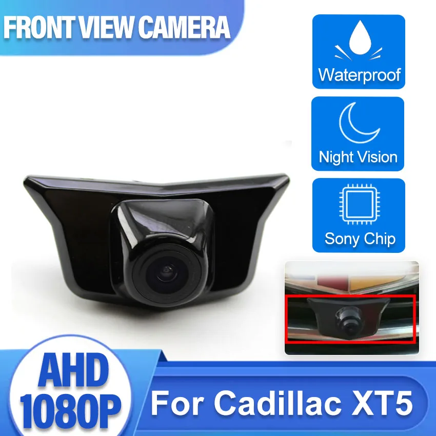 

AHD 1080P CCD Waterproof Night Vision Car Front View Logo Parking Camera For Cadillac XT5 2016 2017 Installed under the car logo