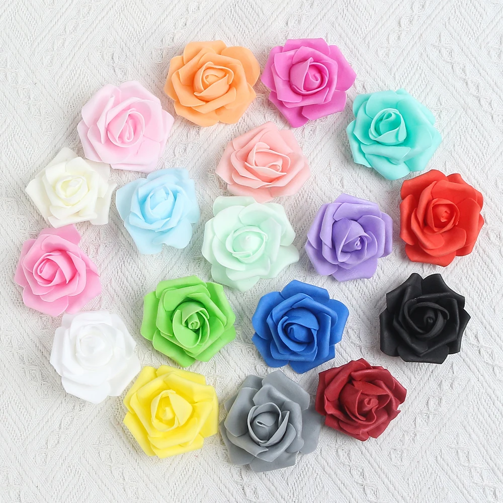 10/20/40 stücke Rose Künstliche Blumen Köpfe 7CM Gefälschte Blumen Hochzeit Dekoration Home Room Decor Garten Party DIY Girlande Zubehör