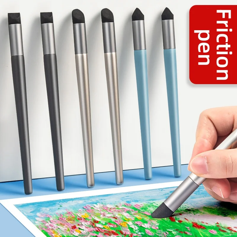 Oil painting stick for rubbing pen Smudging pen Heavy color crayon soft head transition sponge ball smudging painting brush tool 2