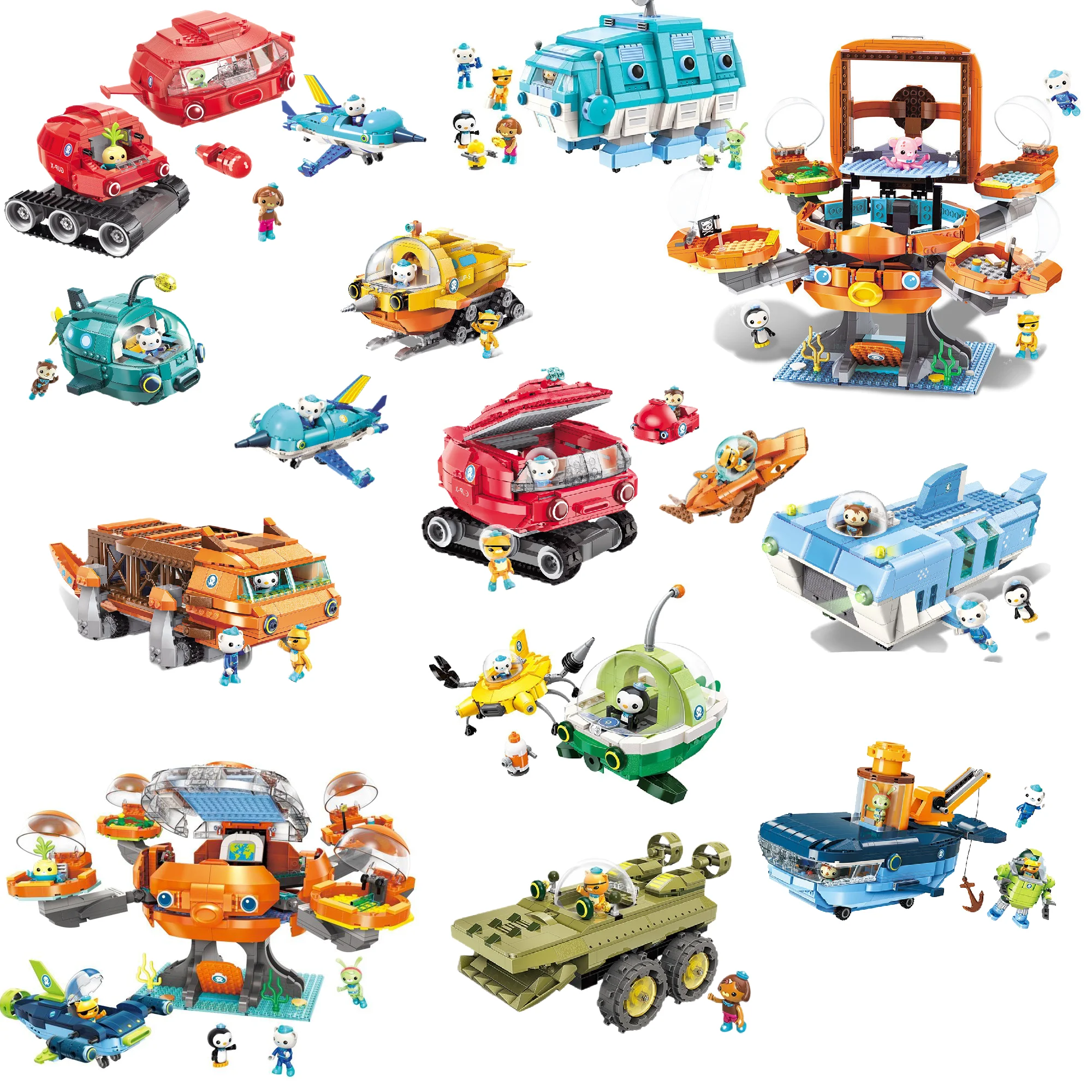 Octonauts Building Blocks Giocattoli In Miniatura Octopod Gup Action Figures Giocattoli Finti Giochi Genitore-Figlio Giocattoli Per Bambini Regalo Di 