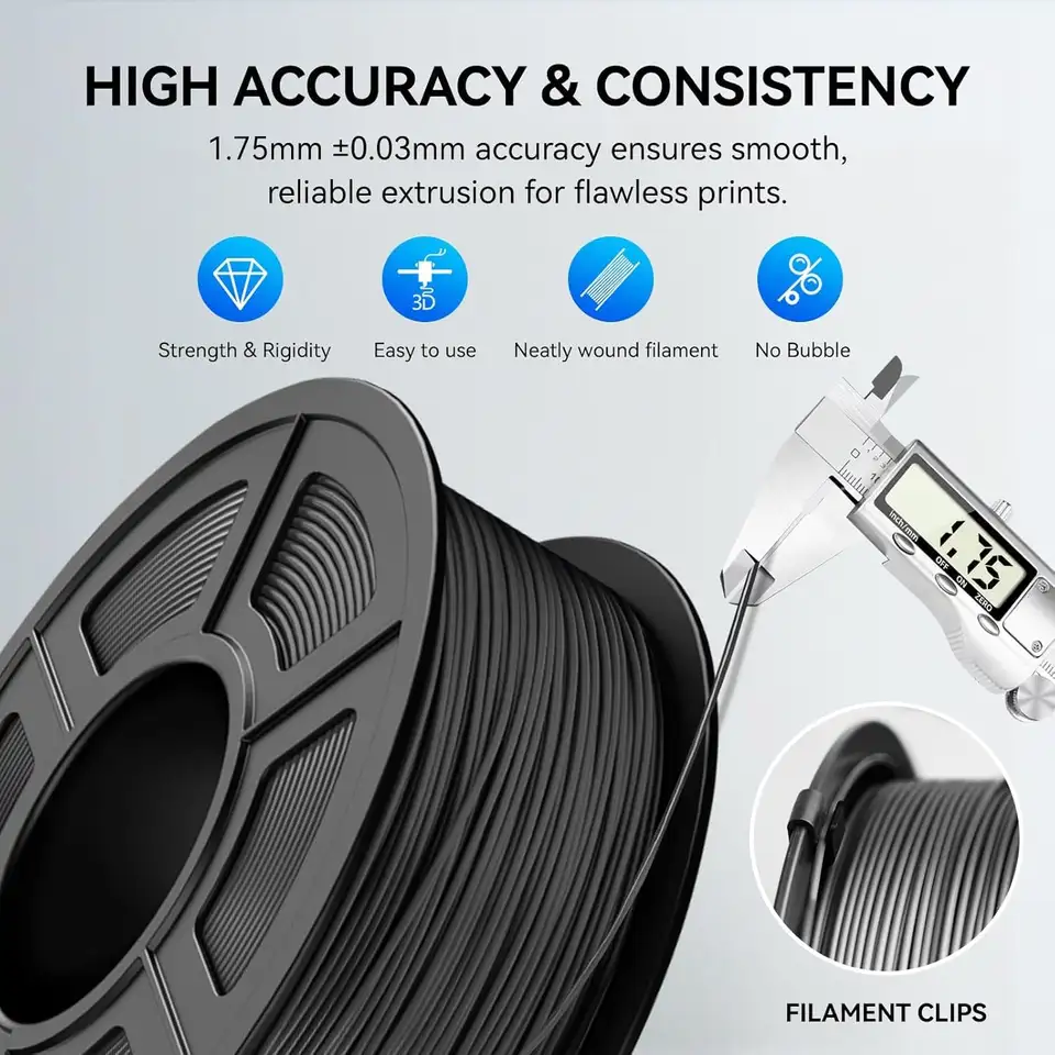 Filajoy3d Tpu 95a Professional 3D Printing Filament, 1.75mm 250g Strong Elasticity, Abrasion Resistance,black image 3