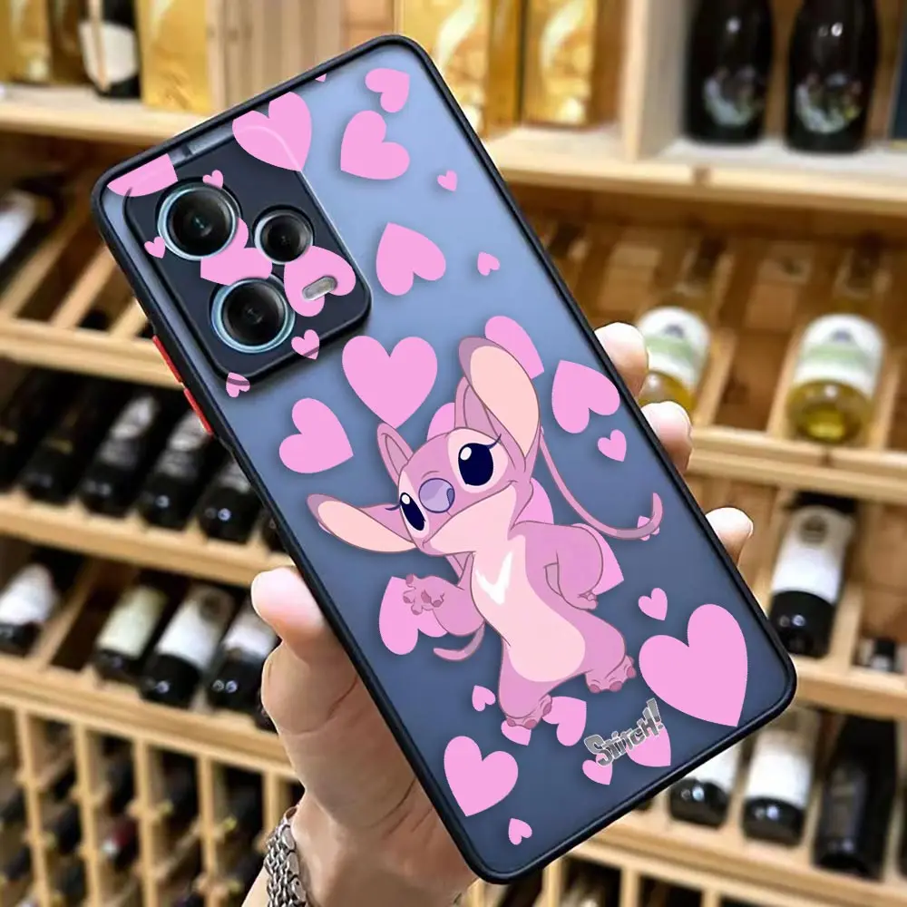 thumbnail image 1 of Matte Case for Redmi NOTE 12 11 10 11S 10S 9 9S 9T 8 7 6 5 4 3PRO PLUS 4G 5G Case Funda Coque Shell Lilo & Stitch Cartoon Anime, 1 of 5