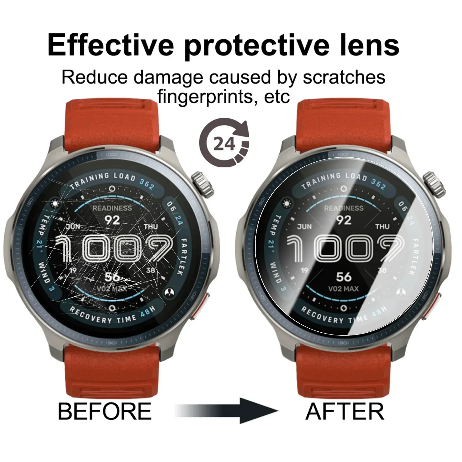 Hardness Tempered Glass for Amazfit Balance 2 Screen Protector Easy to install Anti-scratch Protective Film for Amazfit Balance2