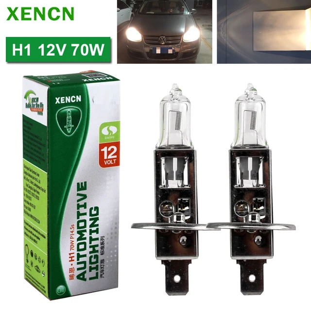 Phare de voiture halogène au gaz xénon H4 55W H4 3000K, ampoules de phare à  faisceau jaune - AliExpress