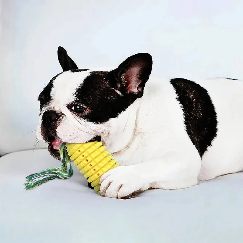 Corn Pet Dog Toy Puppy Teeth Cleaning Chew Training Dog Accessories Interactive Balls Toy Squeaky Bite Resistant Pet Supplies