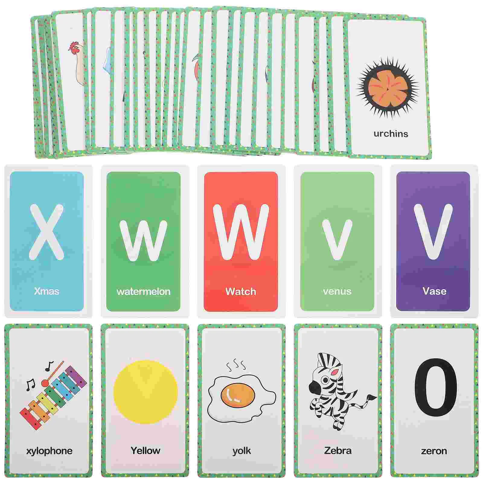 

Alphabet Cards Colorful Flash English Learning Games For Kindergarten Number Children's Educational Toys Paper Baby