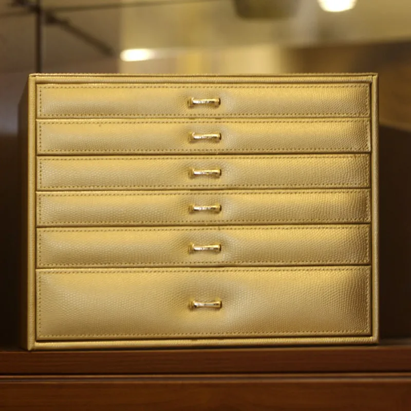 Big Size Jewelry Box Drawer Ring Necklace Earrings Jewelry Boxes Organizer Bangles Tray Display Accessories Separator Storage