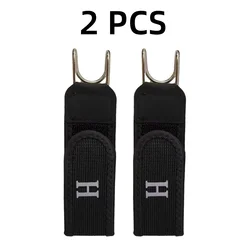 Set of 2 Adjustable Elastic Velcro Waist Belts with Buckle - Stylish & Comfortable Men's Accessory Gift (2PCS Black)