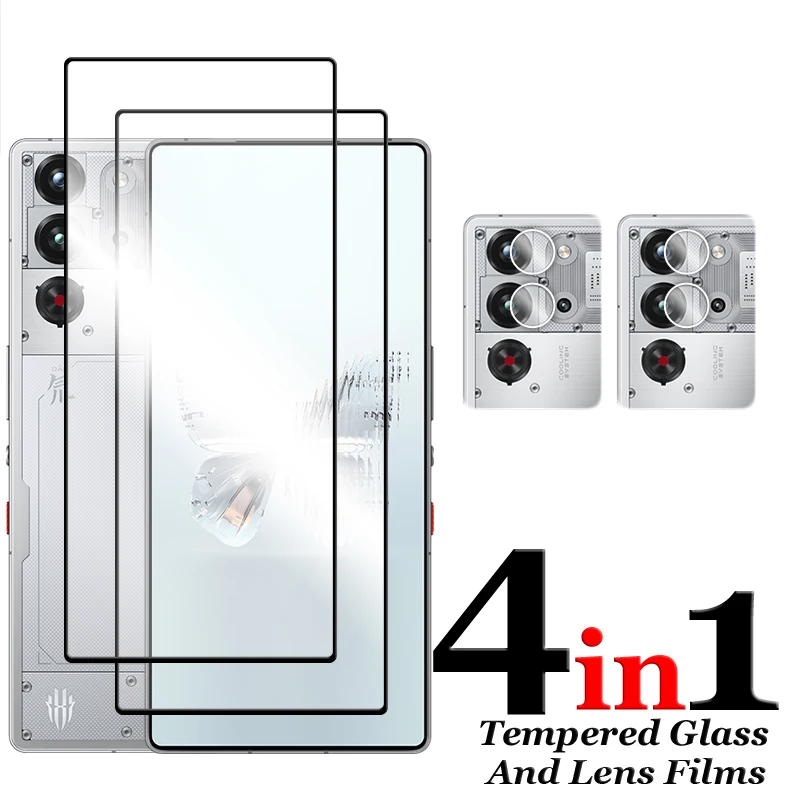 Premium 6-in-1 Tempered Glass Screen Protector, 6.85-inch Full Cover Glue, HD Clarity