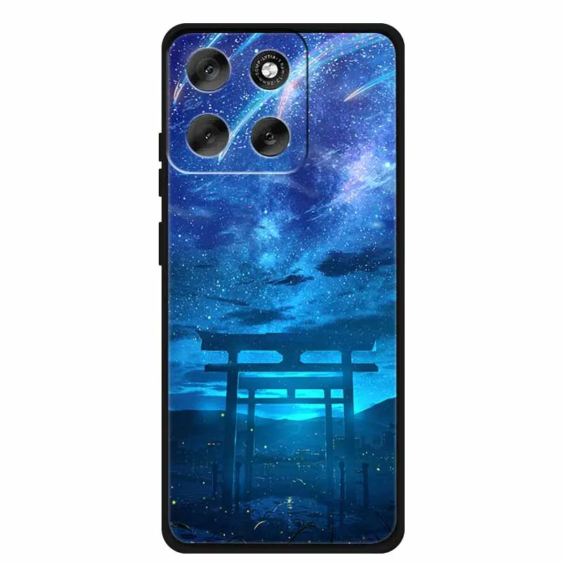 Luxury Silicone TPU Etui Cover - Soft Pink Anime Back Case