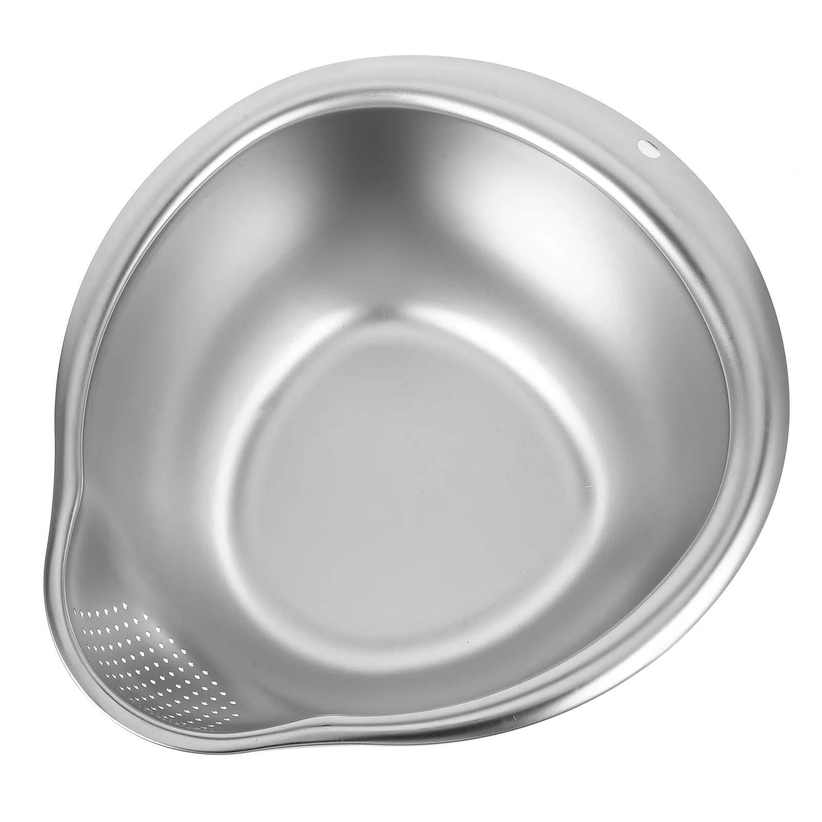 

Stainless Steel Rice Bowl Household Colander Mesh Strainer Wash Fruits Washing Basket Vegetable