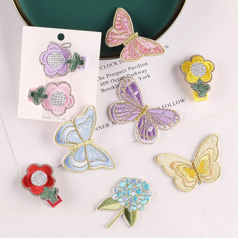 

1pc Butterfly Flowers Embroidery Patches For Clothing Handmade Scrapbooking Diy Decorative Jeans Bags Garments Sewing Applique