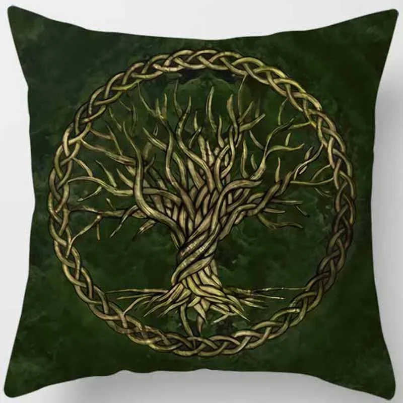 Dark World Tree Print Pillow Cover Home Decor Car Sofa Cushion 6