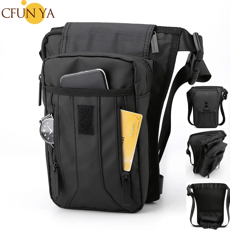 

CFUN YA New In Men's Drop Leg Bag Military Motorcycle Waist Fanny Pack Multi-purpose Messenger Shoulder Bags Belt Hip Bum Pack