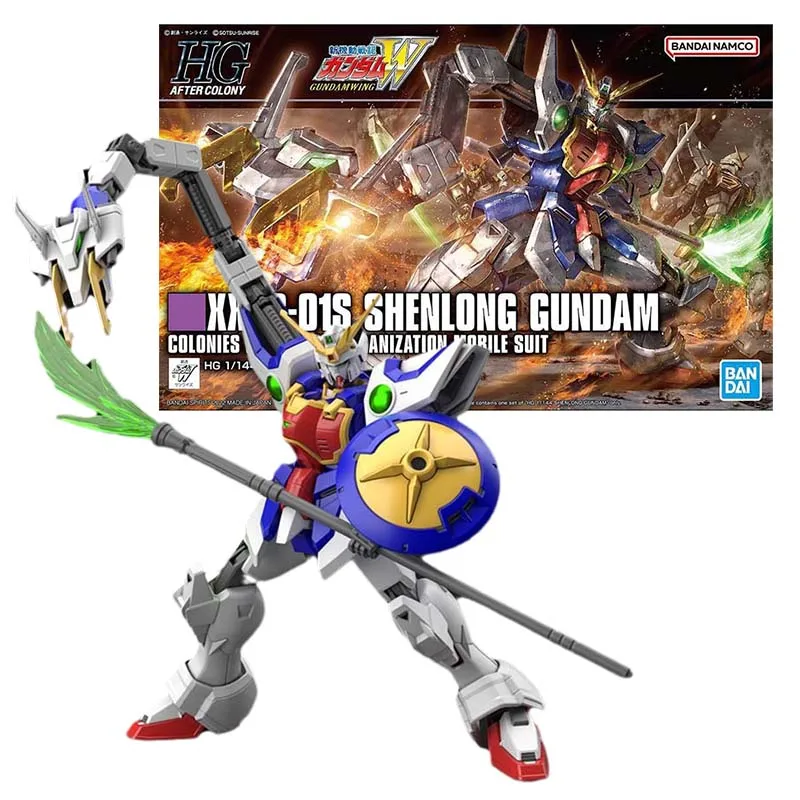 반다이 피규어 건담 모델 키트, 애니메이션 피규어 HG 1/144 XXXG-01S, Shenlong 모바일 슈트, 건프라 액션 피규어 장난감, 남아용 선물