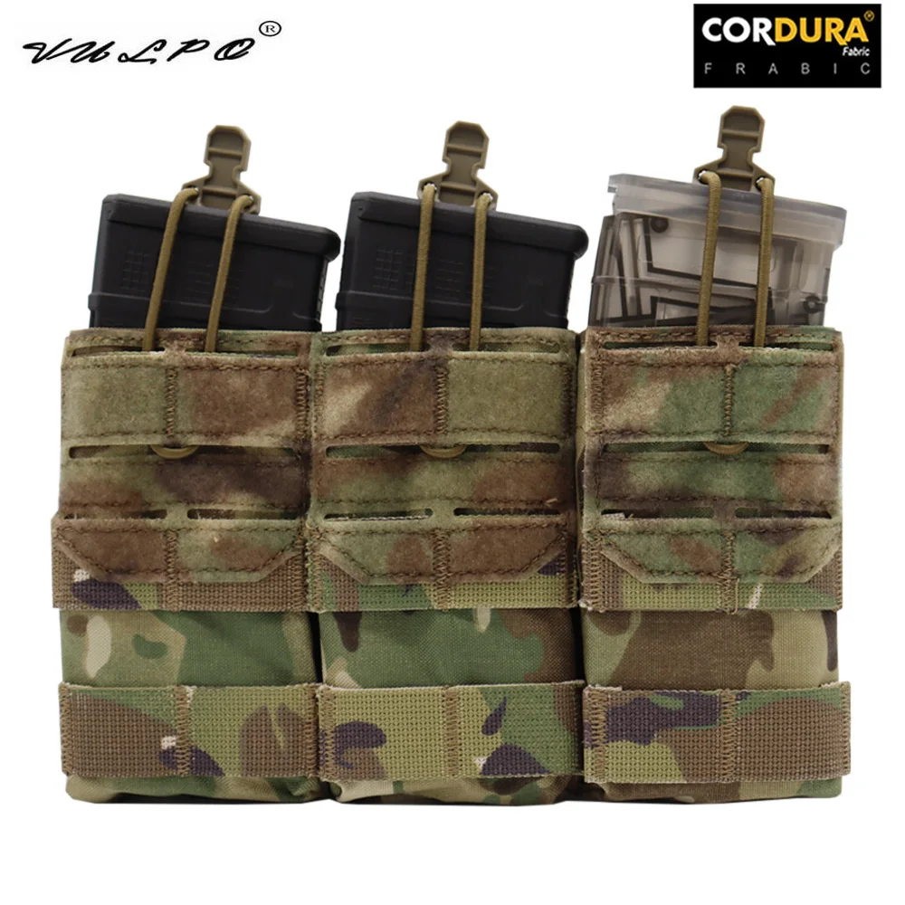 

VULPO Cordura 500D Nylon 556 M4 Triple Magazine Pouch Molle Mag Pouch Tactical Hunting Airsoft Vest Gear