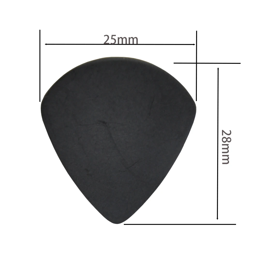 100Pcs Delrin Precision Jazz Picks Heavy Sharp Plectrums Matte Black