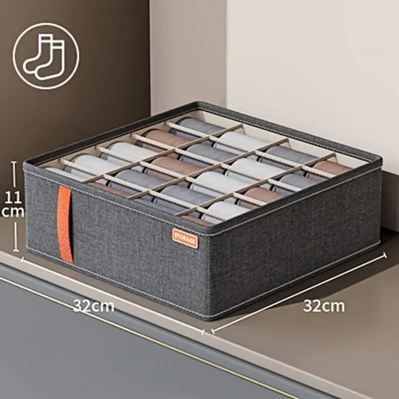 Description Picture 3 of item1Clothes Organizer Underwear Socks Bra Drawer Organisers Clothing Storage Boxes Cabinets Drawers Separator For Pants Storage Box