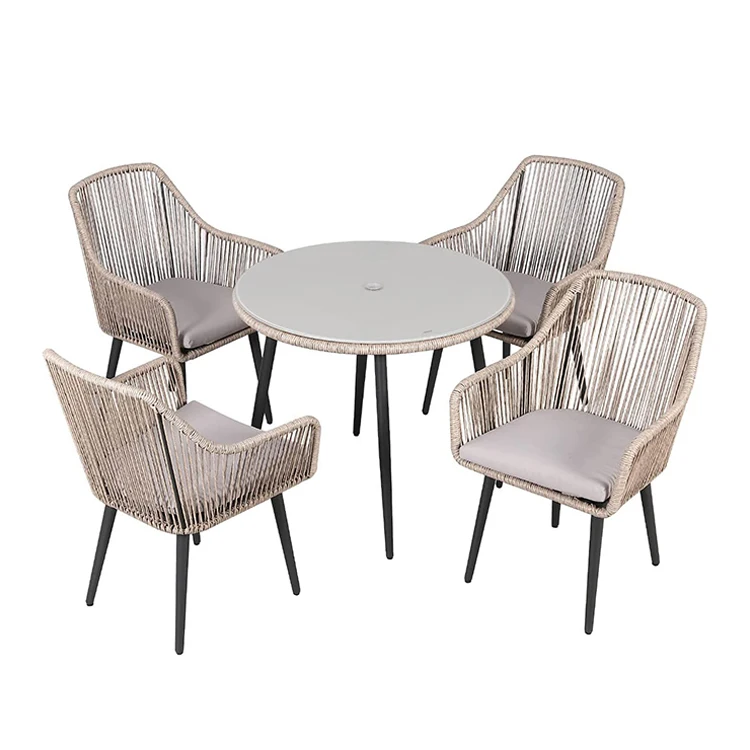 

YASN Modern Rope Woven Patio Furniture Outdoor Garden Set Garden Dining Set