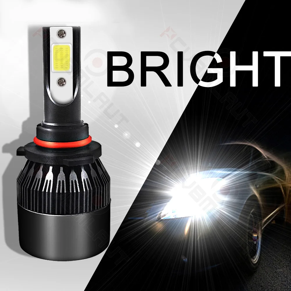

CHUSYYRAY 2PCS Car lights 201101-9007 Super Bright LED Headlights High Low Beam Fog Light Bulb White 6000K Car accsesories