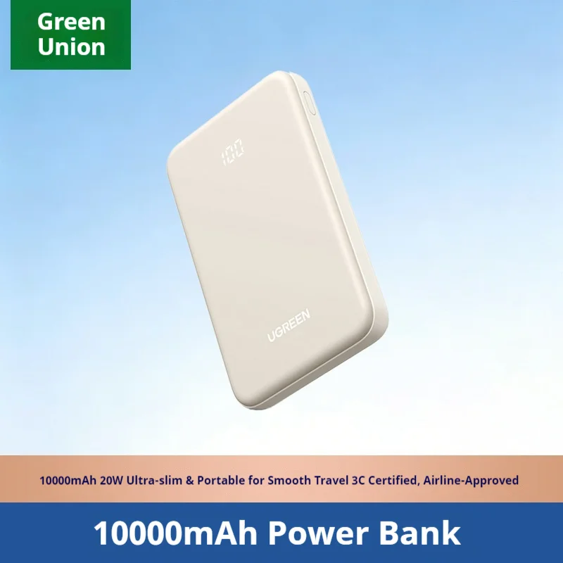 Ugreen Portable Power Bank 10000mah 20w Fast Charging Thin 3c Certified External Battery Pack Universal For Airplane Train