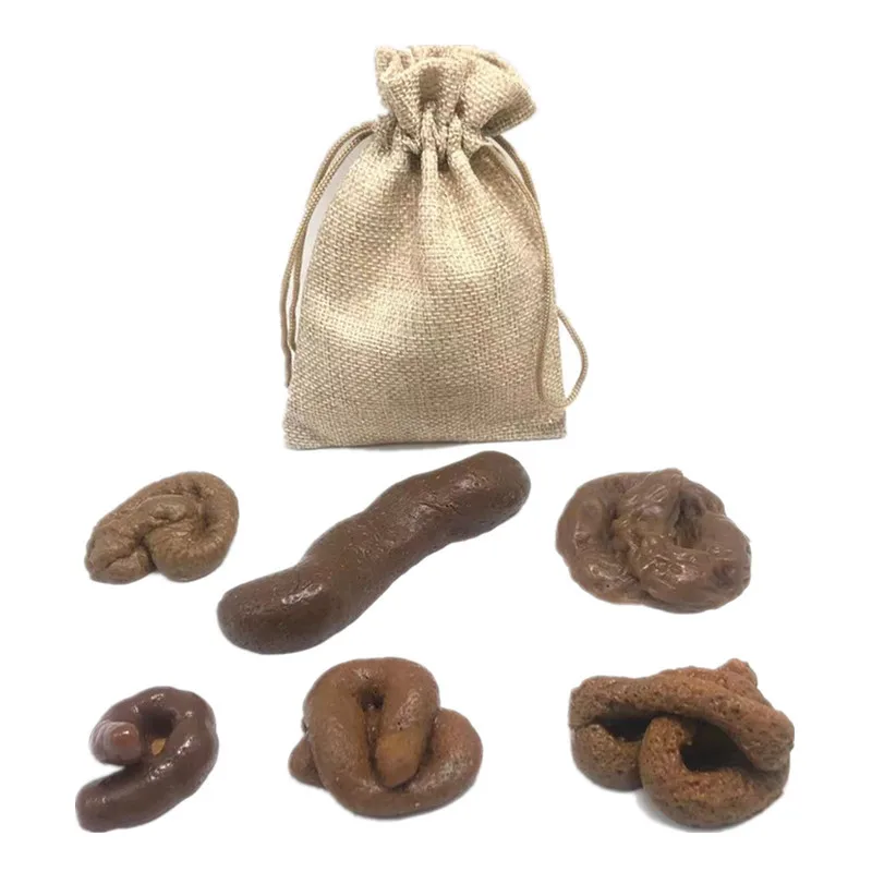 

6Pcs Set April Fool's Day Fake Poo Creative Novelty Halloween Gift Funny Toy Soft Poop Simulation Poop Poop Toys ZC