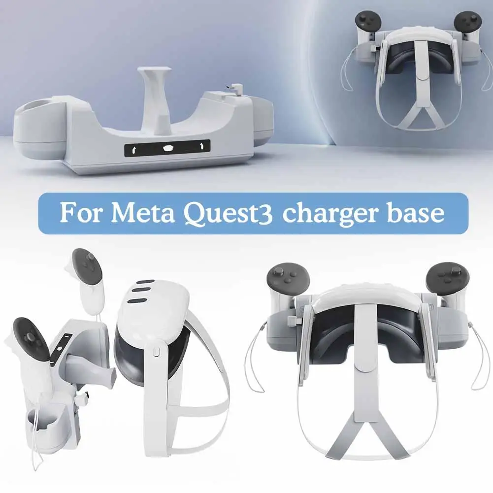 

Зарядная док-станция, настенное крепление для аксессуаров Meta Quest 3 VR, зарядная станция, контроллер зарядки для Elite Head Strap T5E4