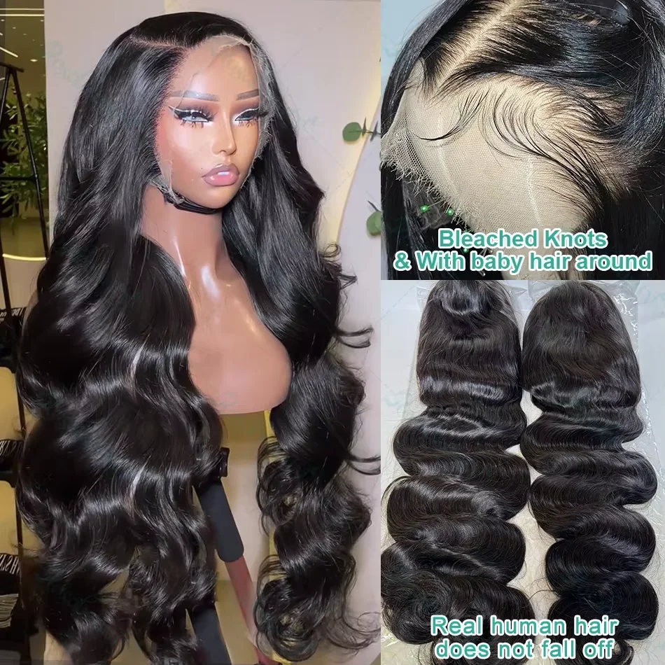300% 30 40 Inch Body Wave 13x6 Hd Lace Frontal Wig Human Hair Brazilian Pre Plucked Lace Wigs For Women 13x4 Lace Front Wig 13x7 4