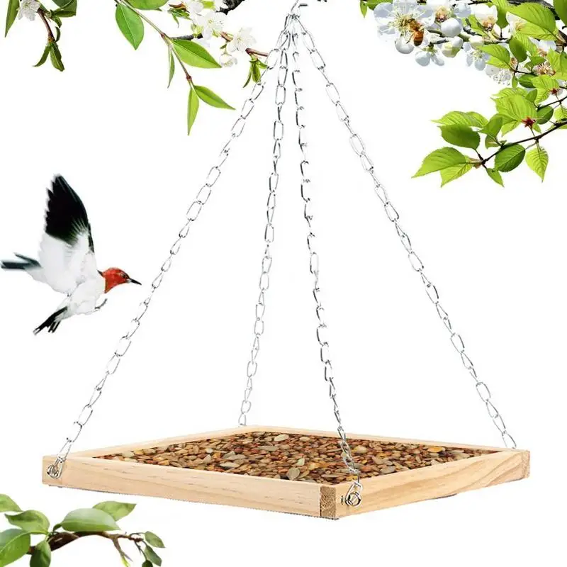 WoodenBirdFeederHighQualityBirdFeedersWithLargeCapacity