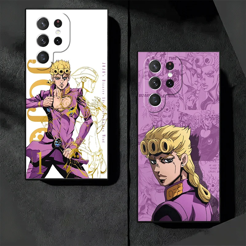 JoJo Adventure Giorno Giovanna Soft Black Phone Case