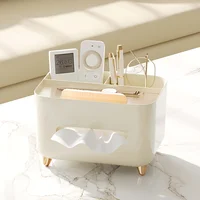 Multifunctional Tissue Box Living Room Tissue Case Desktop Organizer Remote Control Tissue Holder Luxury Paper Tissue Box Holder 1