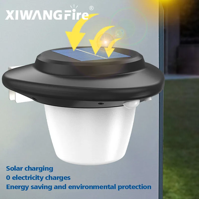 

Новинка, Индукционная настенная лампа на солнечной батарее, освещение забора, уличная Водонепроницаемая настенная лампа, светильник для двора, освещение для террасы, сада, дорожек, декоративная лампа