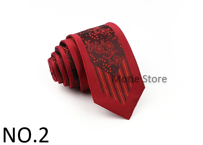 Neues Design Paisley Polyester Geometrische Krawatte Rot Blau Krawatte Skinny Smoking Anzug Hemd Geschenke für Hochzeit Party Männer Zubehör Geschenke – Detail 3