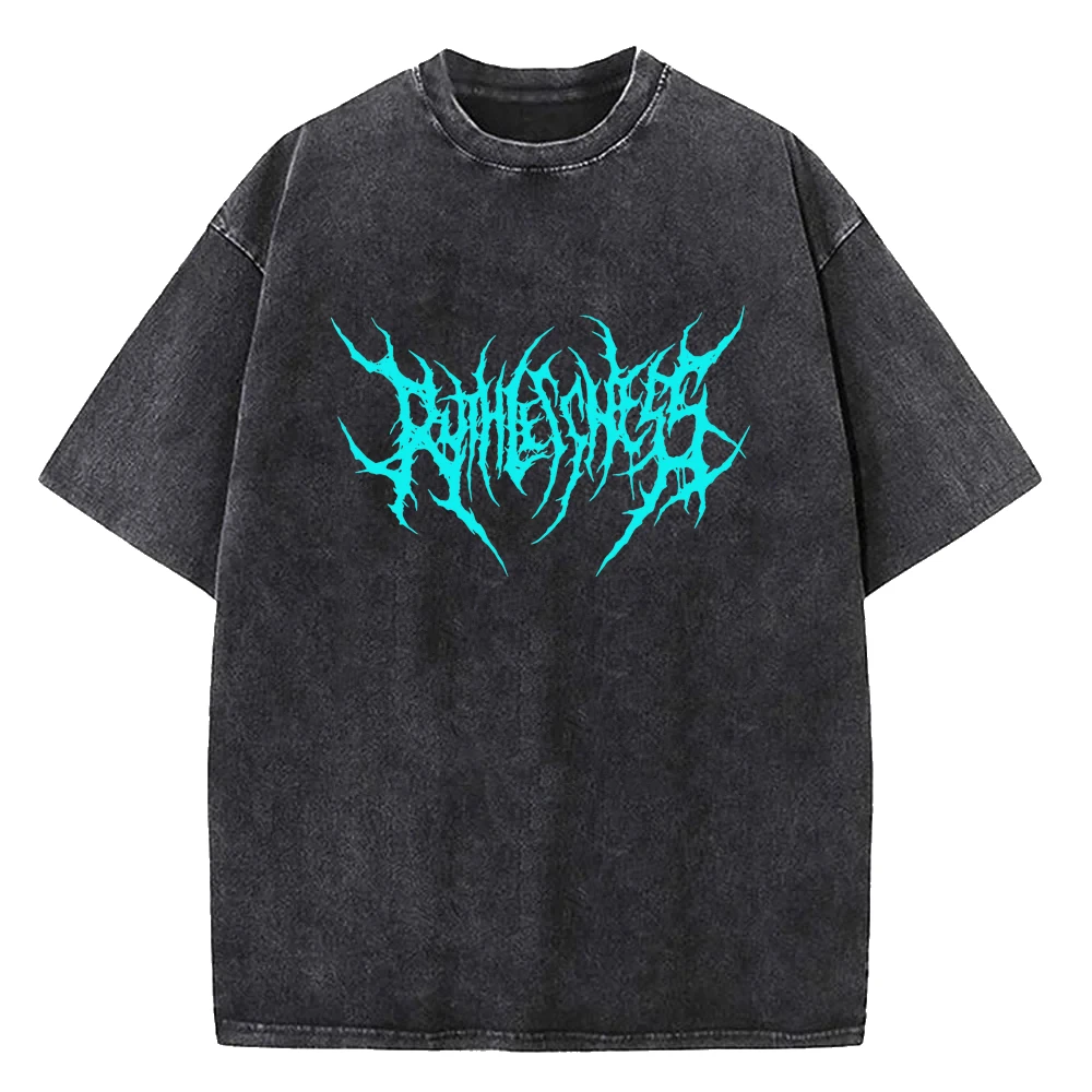 2025, männer Frauen Gewaschen T-shirts Casual Lose Baumwolle T-shirt Harajuku Männlichen Tops Y2K Hemd Punk Sport Jogging Hemd Sommer Tops – Detail 4