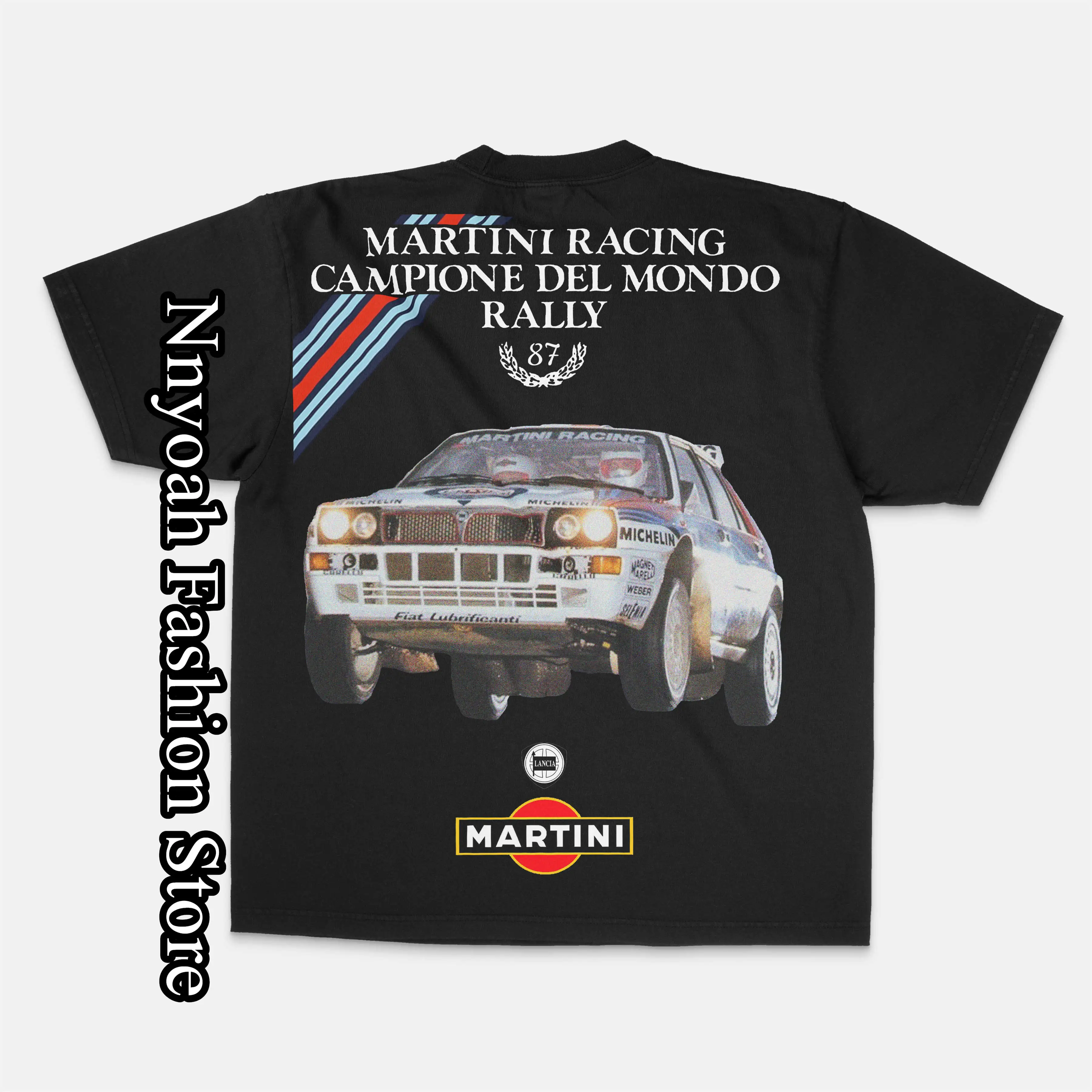Retro Racing Cotton T-Shirt Men Summer Fashion Martini Graphic Tops Tees Kids Vintage Short Sleeve Clothing Daily Streetwear kids t shirt