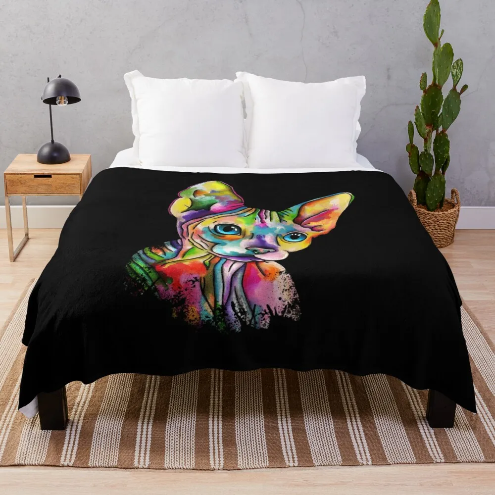 

Sphynx Throw Blanket Loose Blanket Personalized Gift