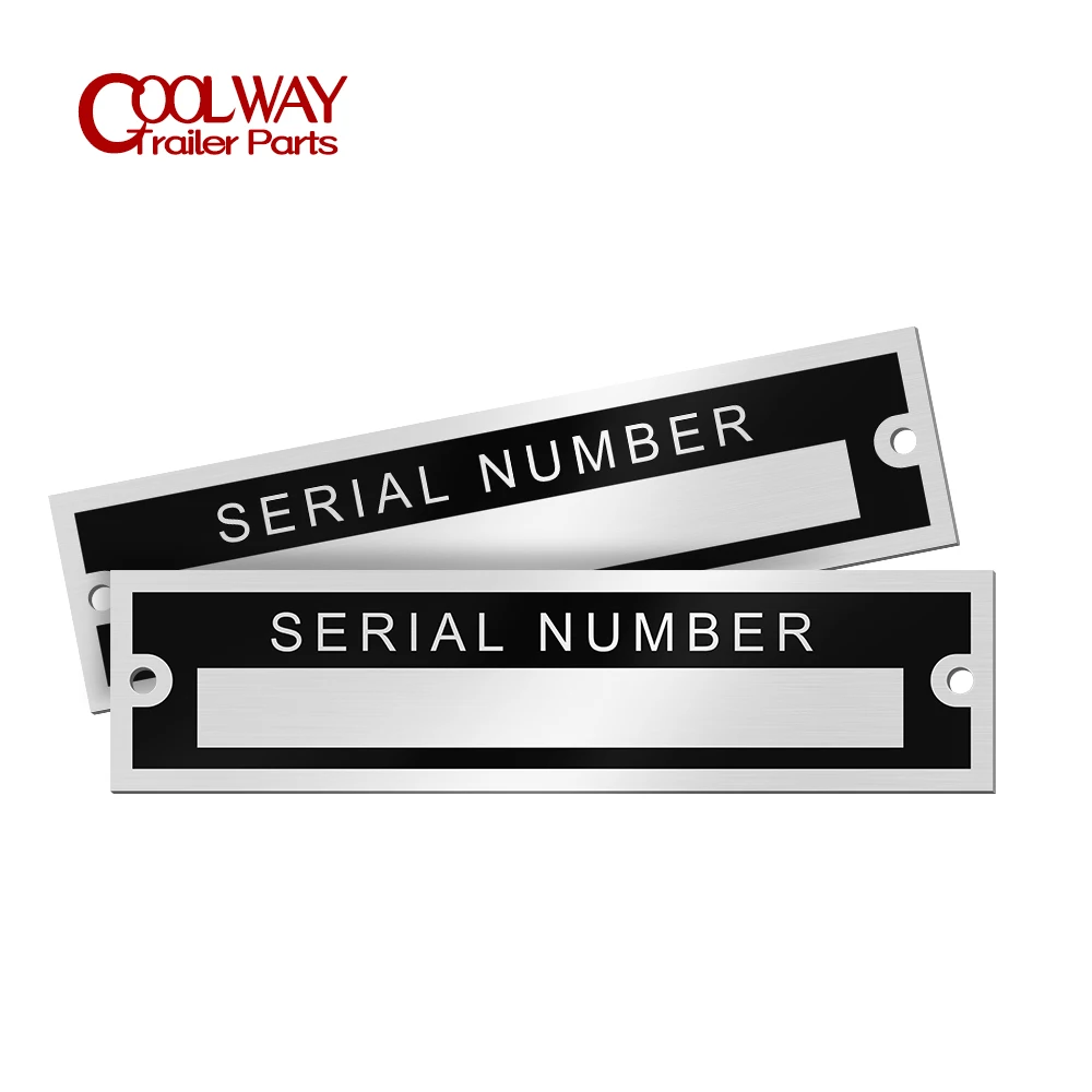 Aluminum Chassis ID Tag Vehicle Identification VIN Plate Blank Engraved 100 X 25 RV Camper Caravan Trailer Parts