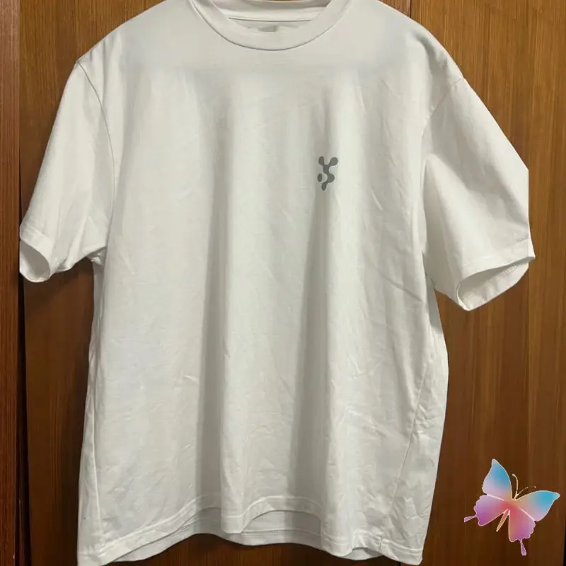 Модные уличные футболки VUJADE, топы с круглым вырезом и асимметричным логотипом волны, повседневные свободные хлопковые футболки с коротким рукавом для мужчин и женщин