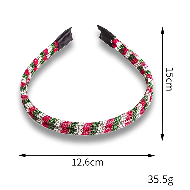 Christmas Hairband Women Hair Crystal Luxury Glitter Full Rhinestone Girls Headbands Xmas Party Hair Accessories Gifts