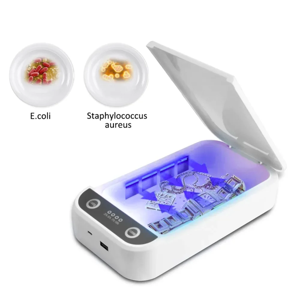 휴대용 UV 광선 소독제 상자, 다기능 살균기, UVC 소독제, 아로마 기능, 트위저 속눈썹 이식 미용 도구 