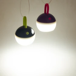 Camping Lantern Outdoor Waterproof Light LED Hanging Tent USB Rechargeable Portable Mini Hiking Adventure Fishing Purple Black