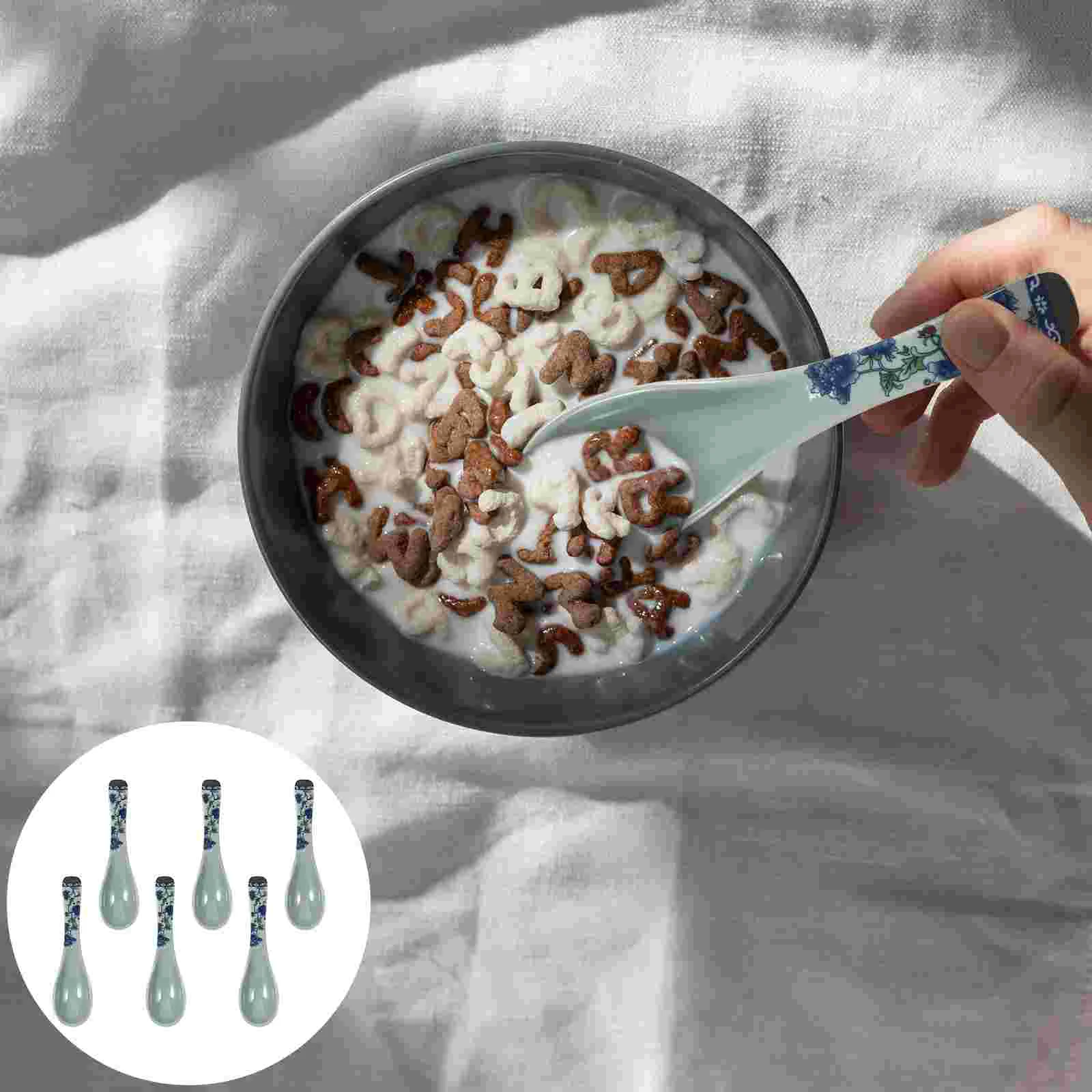 

6pcs Durable Household Spoons Durable Spoons Melamine Spoons Soup Spoons