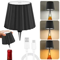 2000mAh Wireless LED Wine Bottle Lamp Rechargeable Vases Led Light Bar Dining Mushroom Lamp Touch Control Decoration Night Light 2