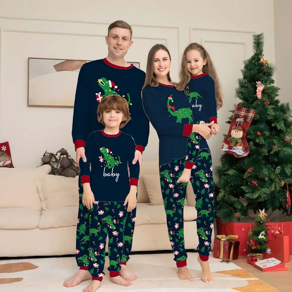 Kids Deer Christmas Clothe Christmas Family Matching Pajamas Top+pants 2pcs Xmas Sleepwear
