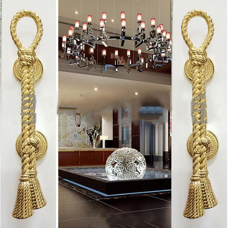 ヨーロッパのアンティークブロンズハンドル,木製ドアガラス,テレビ