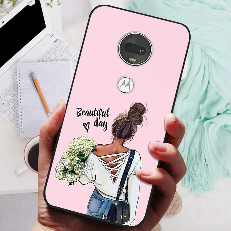 Stylish Soft TPU Protective Case - Fashionable Painted Cover for Motorola Moto G7 Series