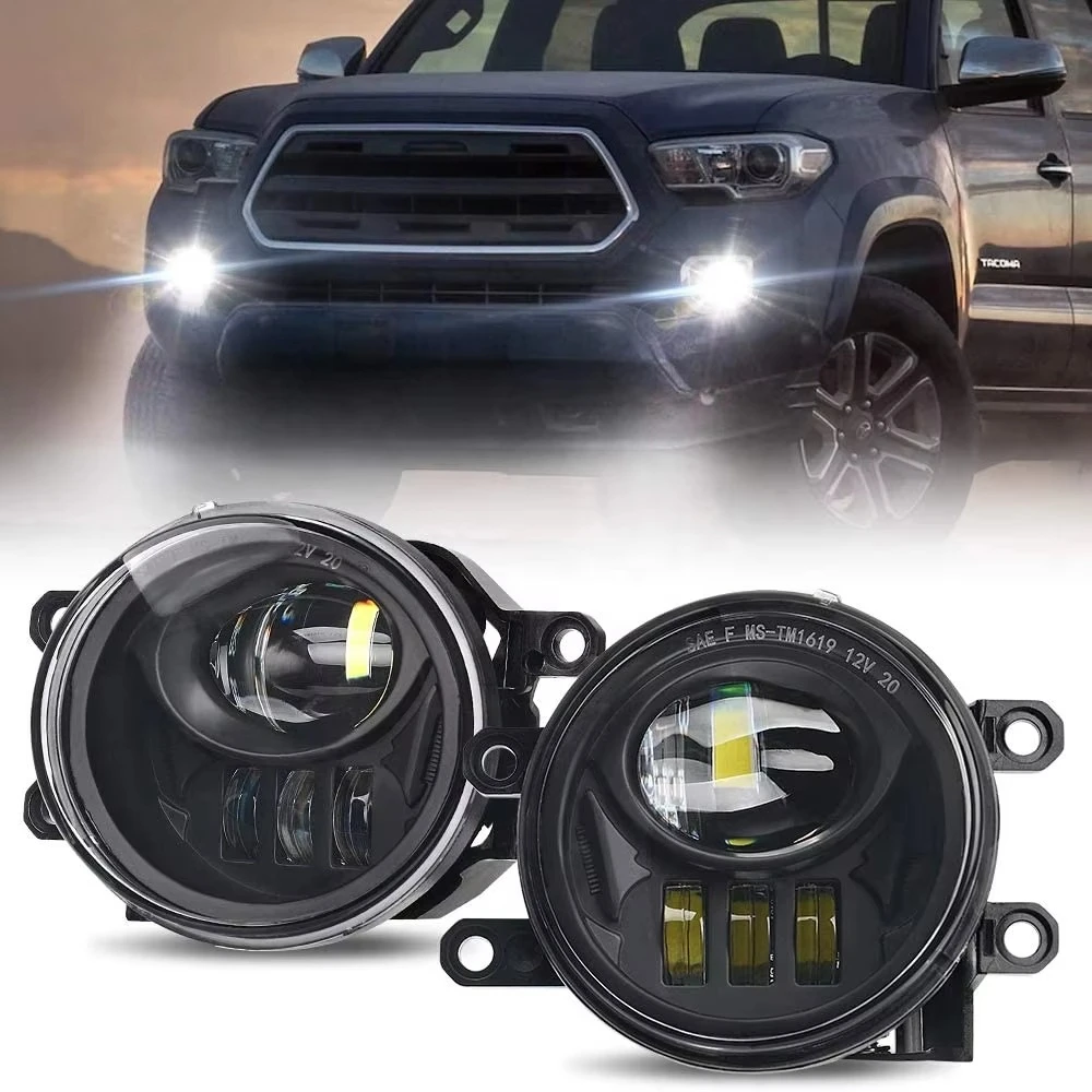 LED Fog Light Assembly Front Bumper Fog Lamp Replacement for Toyota Tacoma 2016 2017 2018 2019 Plug and Play DOT Approval detail image 1