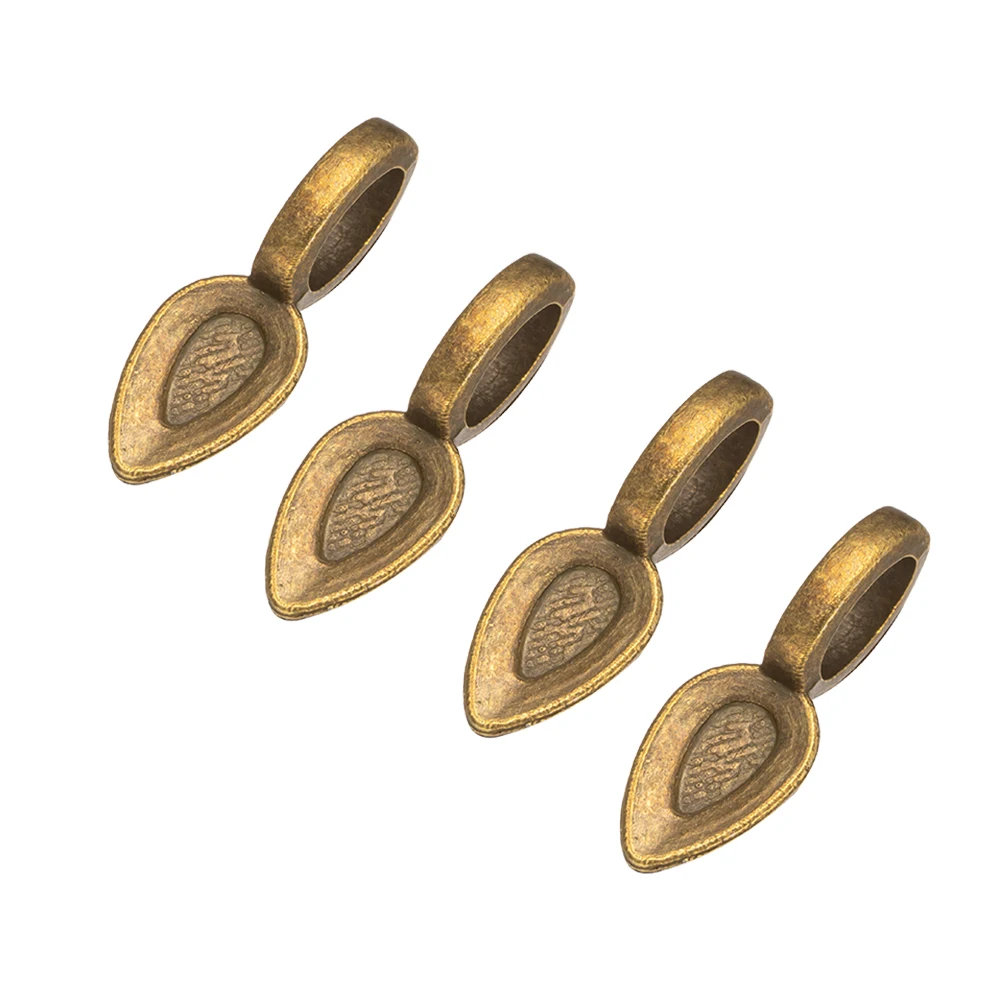 20-50 Stück tibetischen Stil Legierung Herz flach Pad Kleber Anhänger Charms Stecker Kleiderbügel Handwerk DIY Armband Halskette Schmuck herstellung – Detail 5