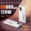 120W High Capacity Power Bank 50000mAh Fast Charger Portable Battery With Digital Display Powerbank For iPhone Samsung Xiaomi 1